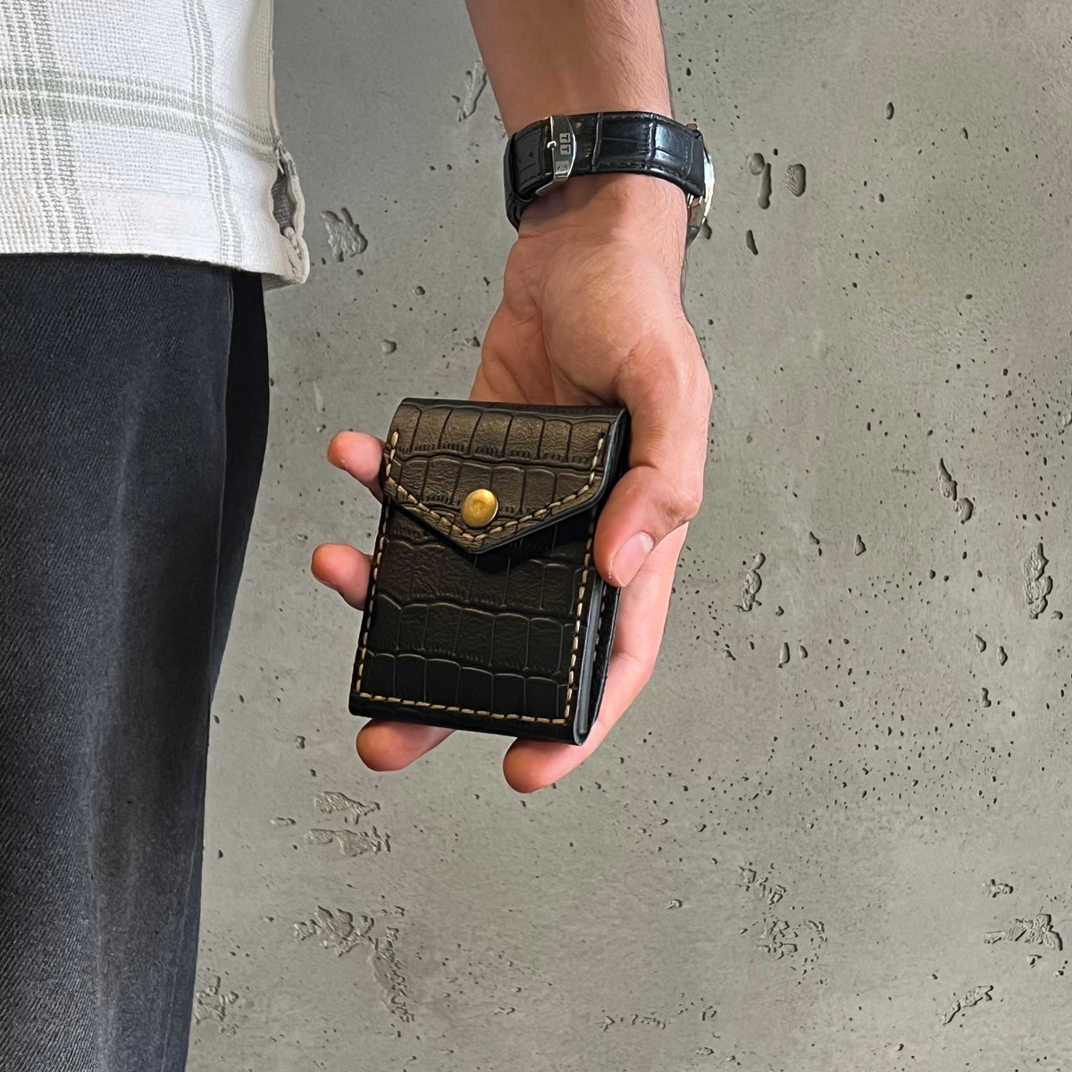 SnapFold | Premium Cow Leather Snap Wallet