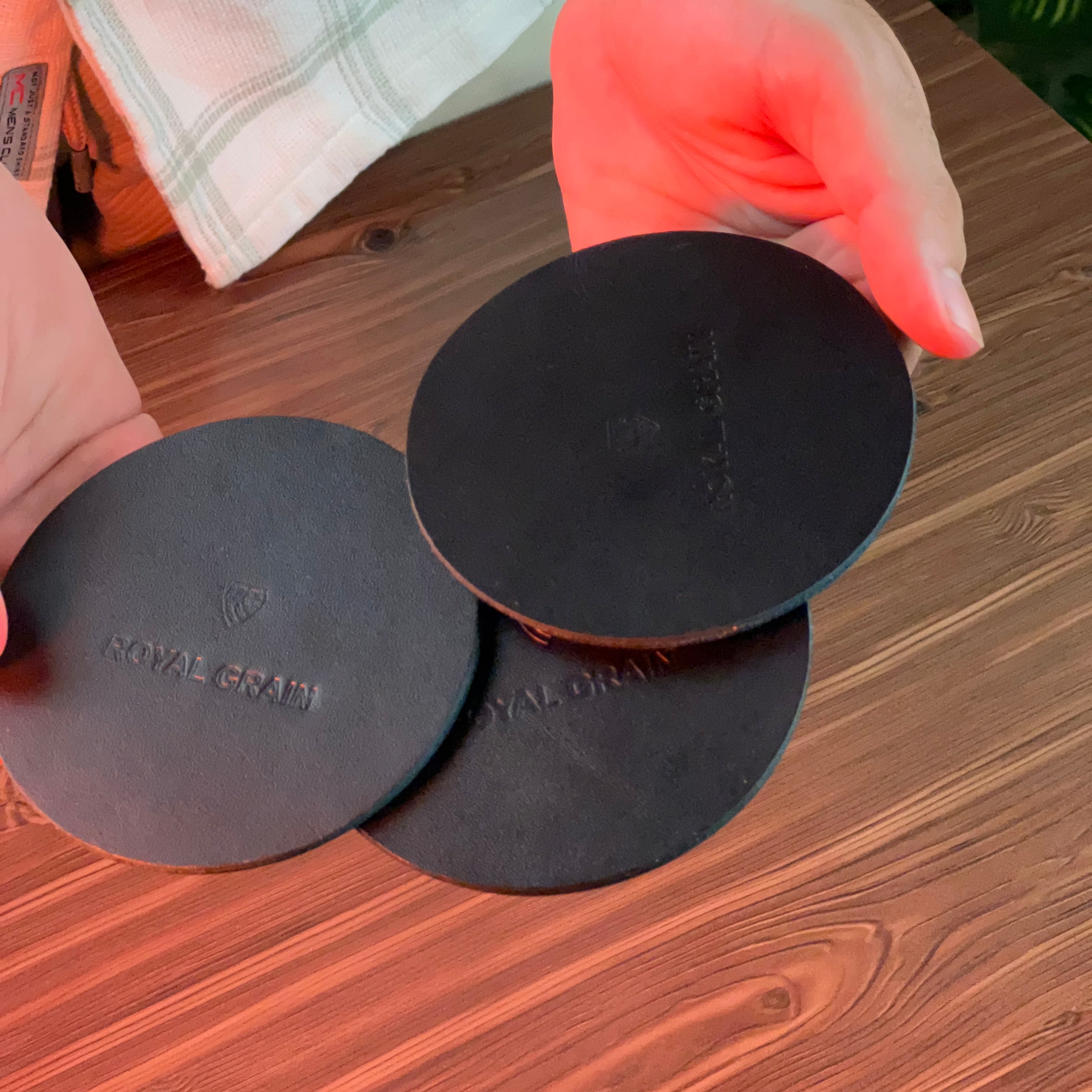 Leather Coasters | 3 Pcs