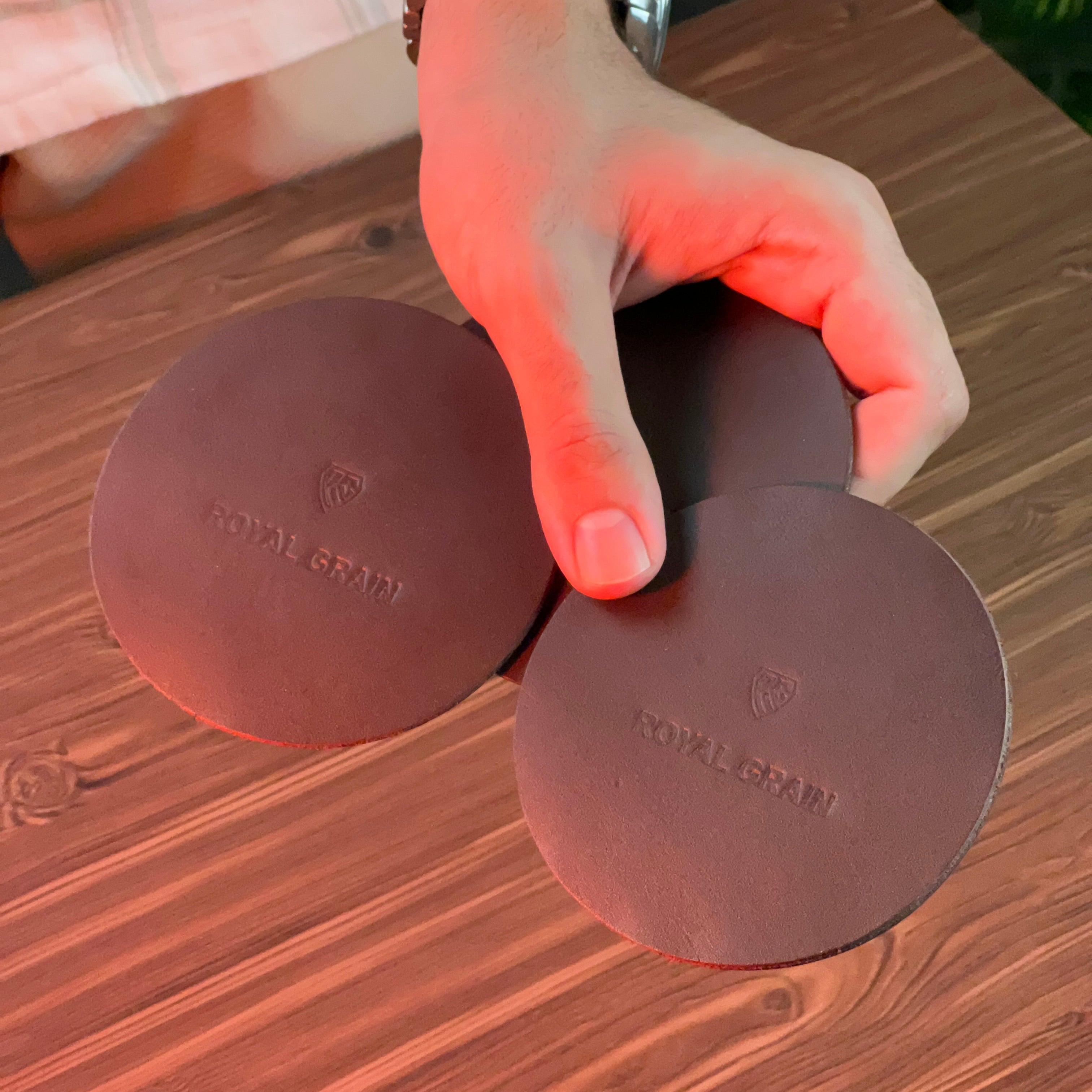 Leather Coasters | 3 Pcs