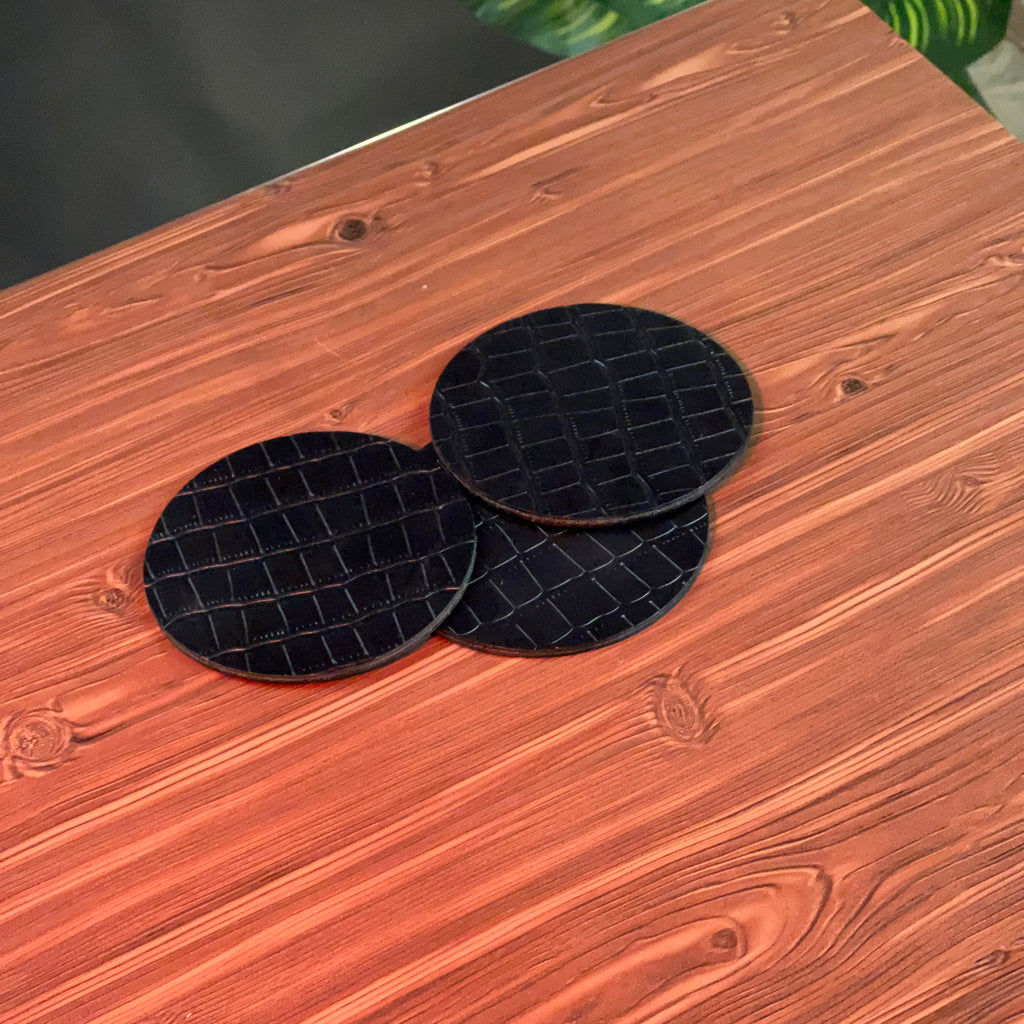 Leather Coasters | 3 Pcs