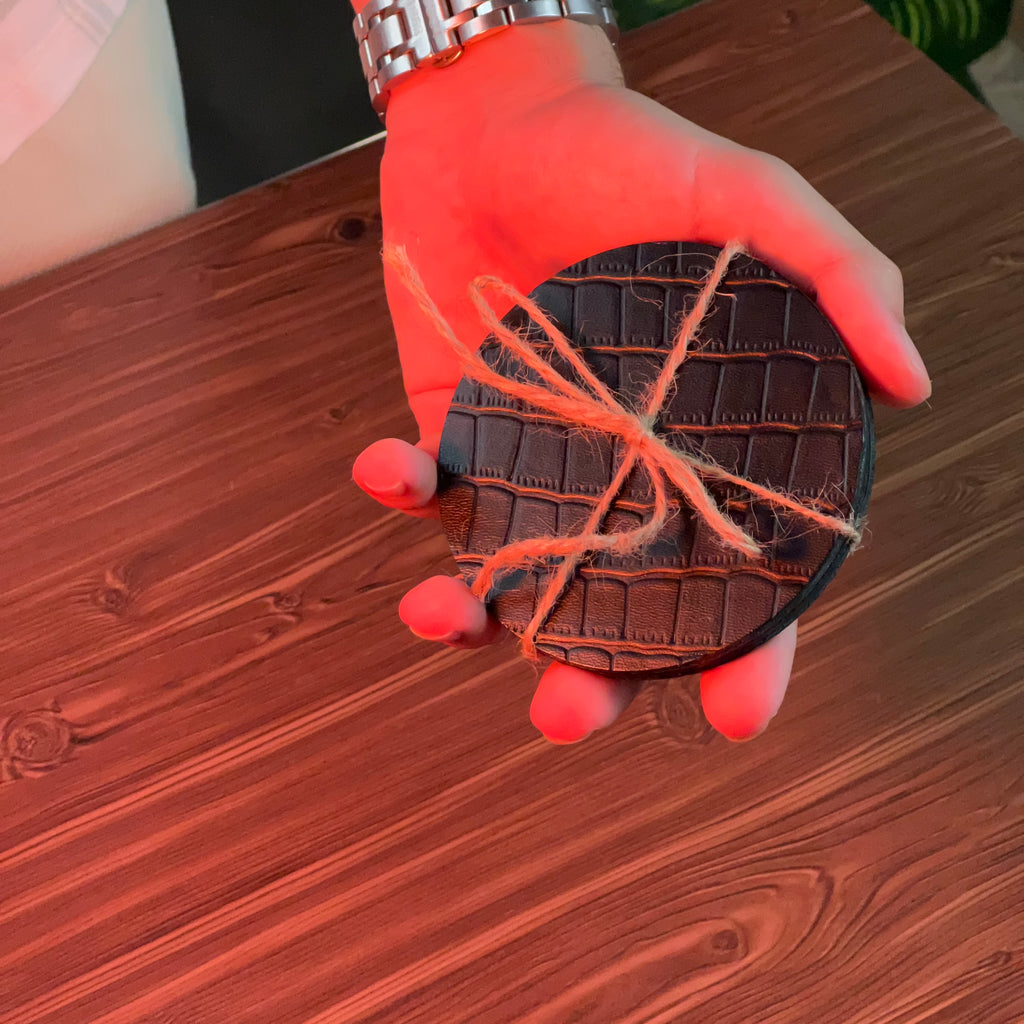 Leather Coasters | 3 Pcs